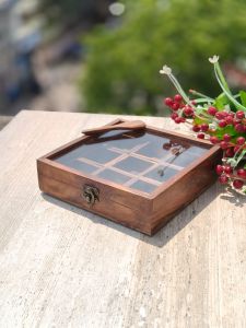8 X 8 Inch Sheesham Wood Spice Box