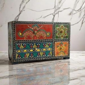 12 X 7 X 8 Inch Wooden Chest Drawer