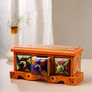 10 X 4 Inch Ceramic Wooden Drawer