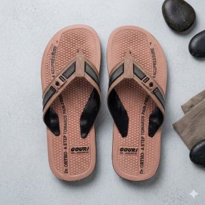 Mens Light Peach EVA Flip Flop Slipper