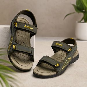 Mens Olive Green and Black Outdoor Sports PVC Sandals