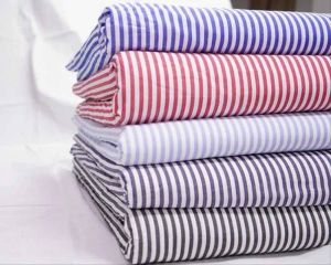 180 GSM Stripped Cotton Shirting Fabric