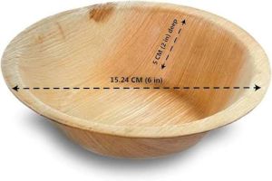 4 Inch Areca Leaf Round Bowl