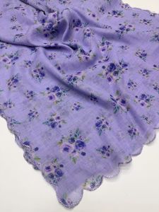 Floral Printed Linen Saree