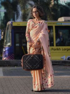 Digital Printed Linen Saree