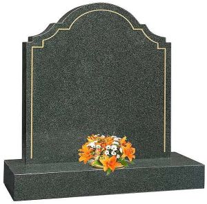 Black Granite Monument with Border