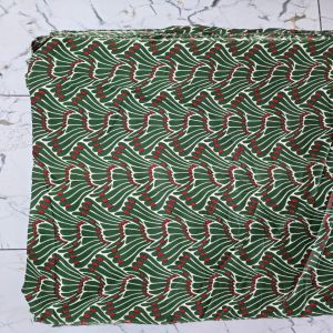 Green Geometric Printed Rayon Fabric
