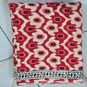 Red Floral Print Fabric