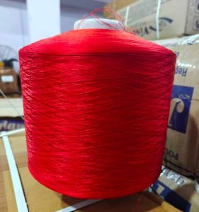 Cherry Red 150 Lichi Polyester Yarn