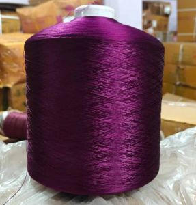 Plum Purple 150 Lichi Polyester Yarn