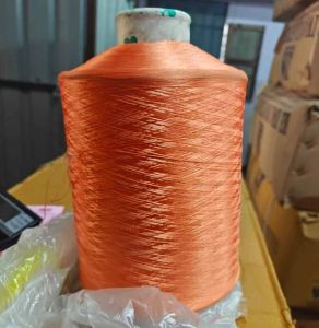Rust Red 150 Lichi Polyester Yarn