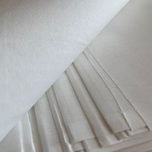 42 Inch White Roto Polyester Fabric