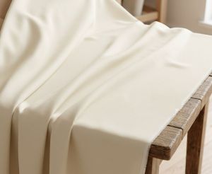 58 Inch Plain Ivory Micro Polyester Fabric