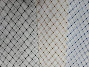 White Checked Polyester Fabric