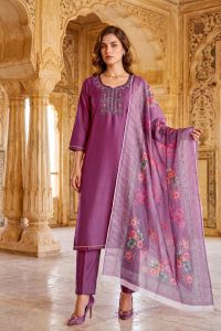 Roman Silk Ethnic Kurti Pant Set