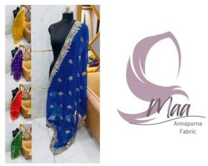 Embroidered Georgette Dupatta