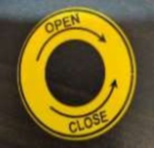 Aluminium Open Close Indicator Plate