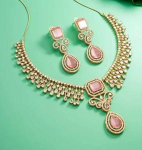 American Diamond AD Bridal Necklace Set
