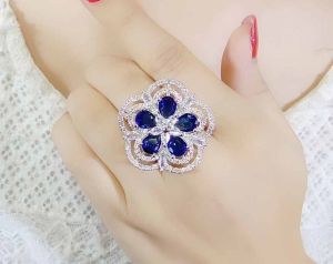 American Diamond Silver Ring