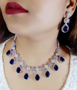 Cz Diamond Jewellery Set