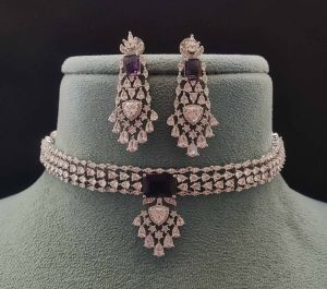Designer AD Choker Necklace Set
