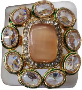 Ladies Wedding Wear Kundan Finger Ring
