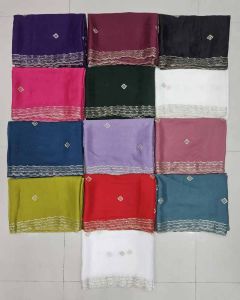 2.5m Star Georgette Bead Embroidered Dupatta