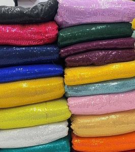 33 Inch Georgette Kichadi Sequins Embroidery Fabric