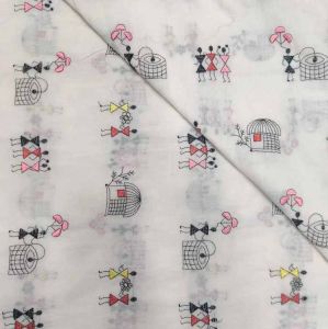 44 Inch Cora Cotton Butta Embroidery Fabric