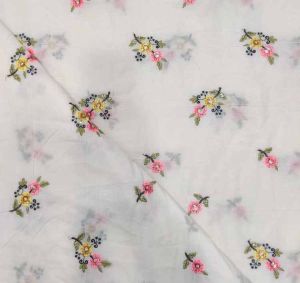 44 Inch Cora Cotton Butta Embroidery Fabric