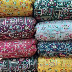 44 Inch Embroidered Georgette Fabric
