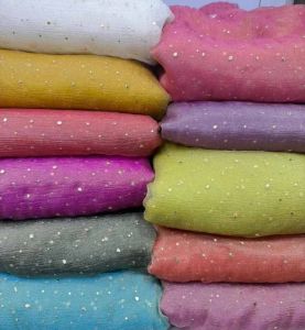 Banarasi Crush Tissue Mukesh Work Fabric