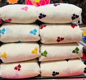 Cora Cotton Triple Heart Embroidery Fabric