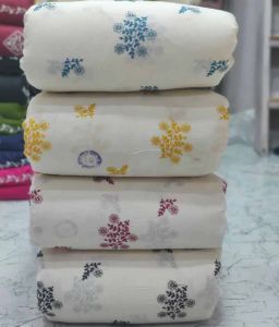Designer Cora Cotton Embroidery Fabric