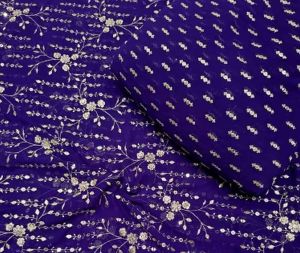 Faux Georgette Embroidered Fabric