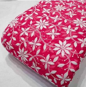 Flower Thread Embroidered Fabric