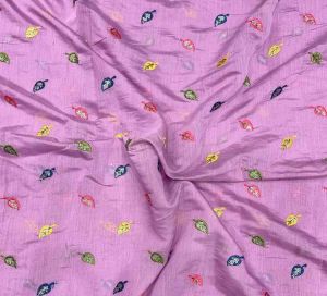 Mul Chanderi Multi Thread Butta Embroidery Fabric
