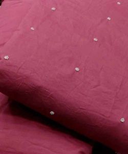 Mul Chanderi Original Pearl Beats Embroidery Fabric