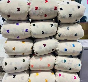 Multi Thread Embroidered Cora Cotton Fabric