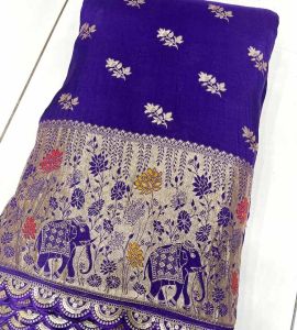 Pure Dola Silk Paithni Daman Fabric