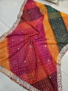 Pure Fox Bandhani Print Coding Vintage Dupatta