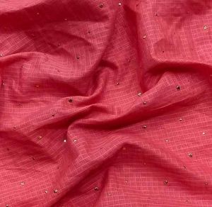 Pure Kota Cotton Mukesh Work Butti Fabric