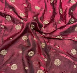 Raayon Silk Mukesh Work Butti Fabric