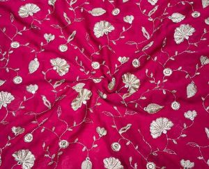 Rangoli Crush Allover Semi Beats Zaal Embroidery Fabric