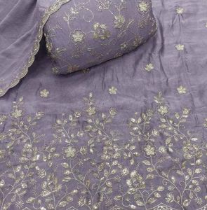 Rangoli Crush Daman Allover Dupatta Embroidery Fabric