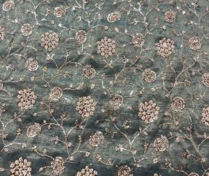 Salsa Crush Beads Cutdana Zaal Embroidered Fabric
