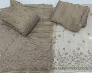 Salsa Crush Semi Beats Daman Zaal Dupatta Embroidery Fabric
