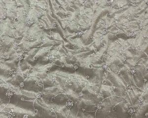 Salsa Silk Beads Cutdana Zaal Embroidery Fabric