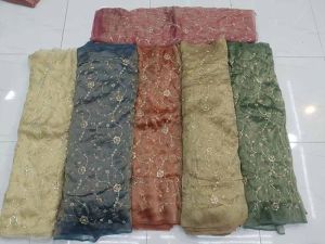 Salsa Silk Original Beats Cutdana Zaal Embroidery Fabric