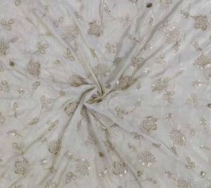 Shimmer Beats Cutdana Embroidery Fabric